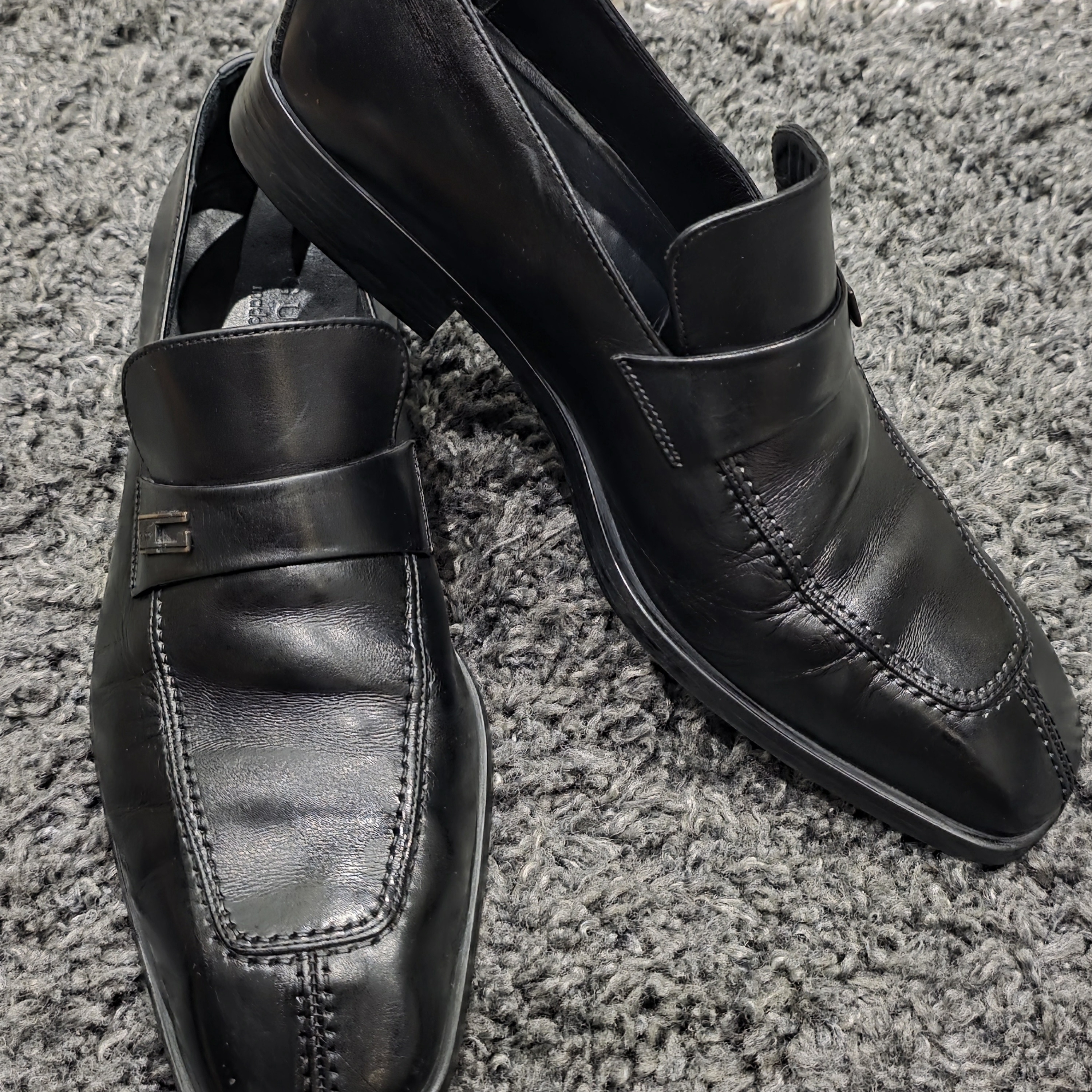 Gucci G Logo Split Toe Leather Loafers Shoes For Men Size Us 8m Uk 7 101769